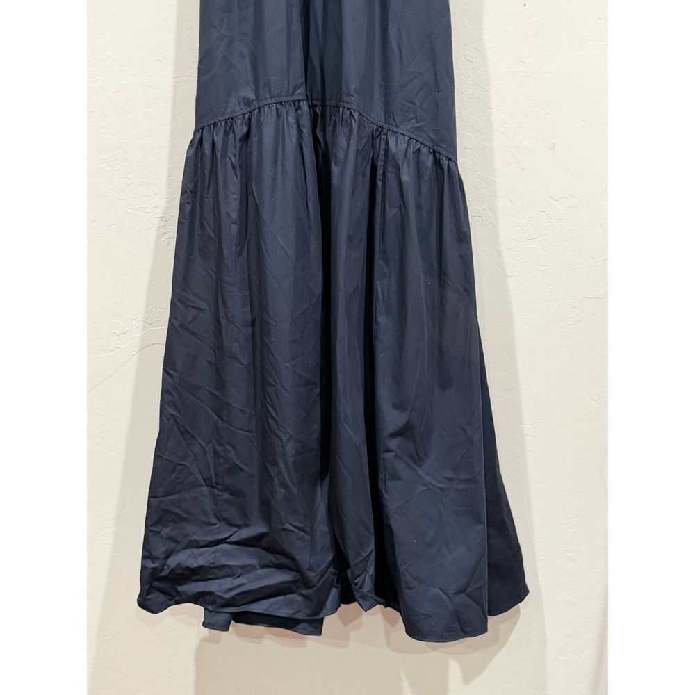 COS Navy Blue Cotton Cut-Out Tiered Maxi Dress Sleeveless US 10 11644258 - Picture 9 of 9